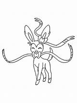 Sylveon Pokemon coloring Pages sketch template