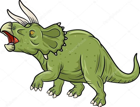 Cute Triceratops three horned dinosaur isolated — Stock Vector © tigatelu #96358812