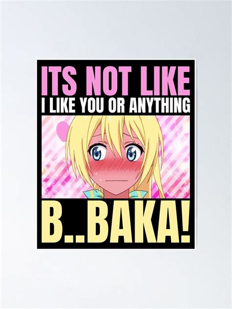 "Its Not Like I Like You Or Anything Baka - Blushing Cute Anime Girl ...