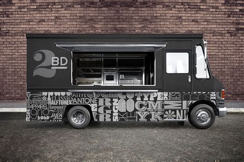 Food truck. PSD Mockup | Food truck, Food truck design, Truck design