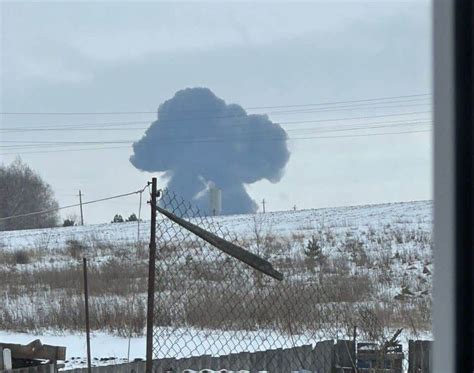 Russian military Ilyushin Il-76 crashes in the Belgorod region, Russia ...