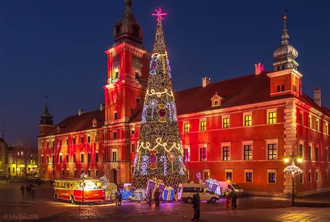 Warsaw Royal Castle Illuminated For Christmas 2014 Photograph by Julis Simo