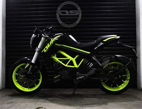 New KTM Duke 200 modified – Black-Fluorescent Green 2017 – ModifiedX