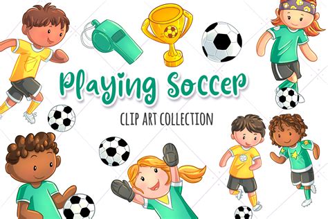 Kids Playing Soccer Graphic by Keepinitkawaiidesign · Creative Fabrica