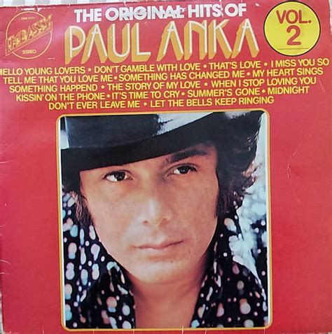 Paul Anka - The Original Hits Of Paul Anka Volume 2 | Discogs