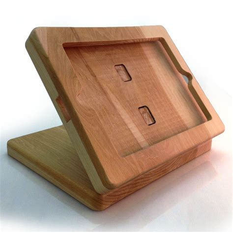 Wooden iPad Stand - Man Made Industries | Wooden ipad stand, Ipad stand, Ipad