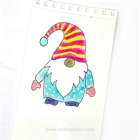 Gnome Drawing IDEAS: Easy 4 step tutorial + Printable