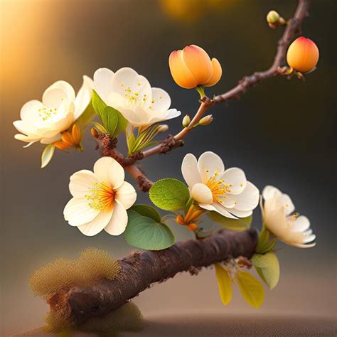 Premium AI Image | Apricot flowers