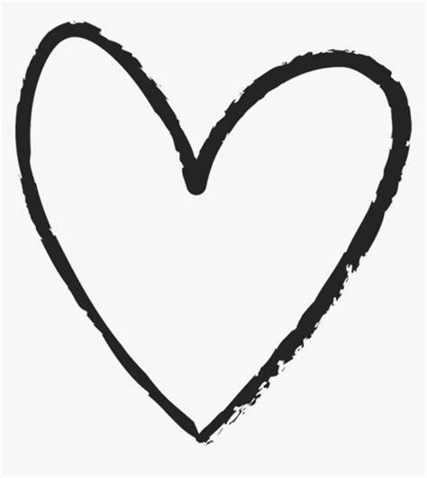 Scribble Heart Clipart Library Download - Hand Drawn Heart Outline Png, Transparent Png ...