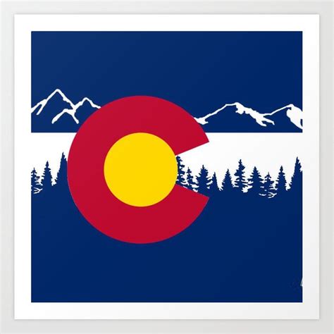 Colorado flag Art Print by LexiLechuga