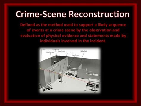 Crime Scene Reconstruction.