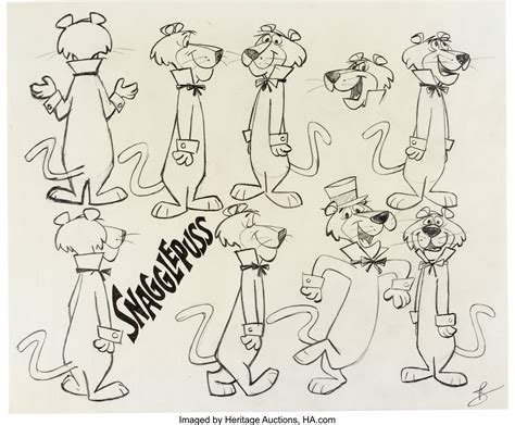 Snagglepuss Model Sheet Original Art (Hanna-Barbera, 1961). ... | Lot ...