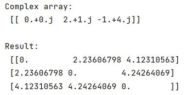 Calculate the Euclidean Distance Matrix using NumPy