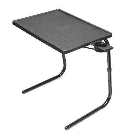 Table Mate II TV Tray and Cup Holder Folding Table (Black) - Walmart ...