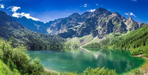 Stunning Sunrise at Lake in the Tatra Mountains in Summer Stock Photo ...