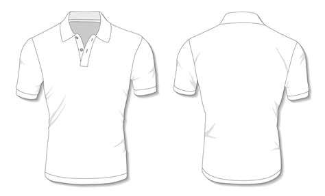 White Polo Shirt Template 5092337 Vector Art at Vecteezy