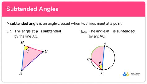 Subtended Angles - GCSE Maths - Steps, Examples & Worksheet