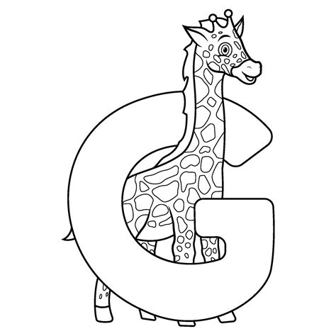 G letter for Giraffe 25883723 Vector Art at Vecteezy