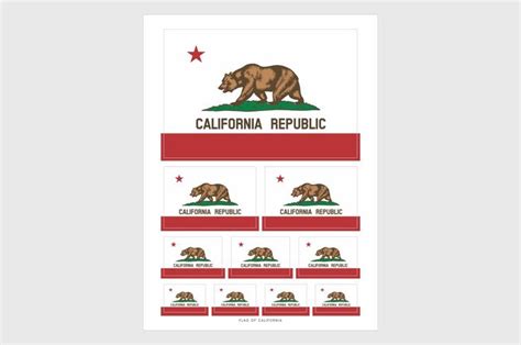 California Flag Sticker, Weatherproof Vinyl California Flag Stickers | California flag ...