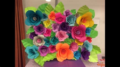 DIY Paper Flower Backdrop - Part 1/2 - YouTube