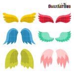 Cute Angel Wings Clip Art Set – Daily Art Hub // Graphics, Alphabets & SVG