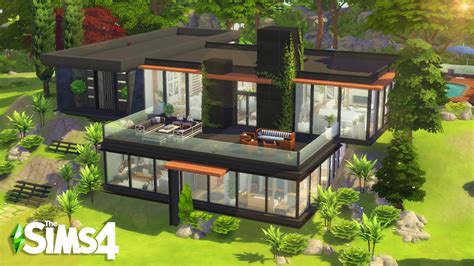 Casa Familiar Moderna | Casa no Penhasco | The Sims 4 | Speed Build - YouTube