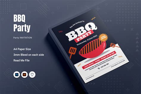 BBQ Party Invitation Graphic by FannanStudio · Creative Fabrica