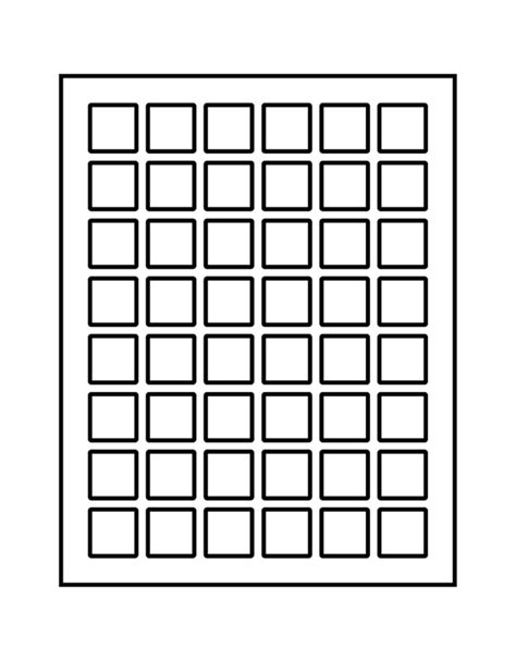 1 Inch Square Label Template