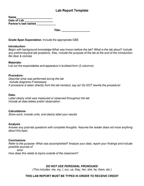 40 Lab Report Templates & Format Examples ᐅ TemplateLab