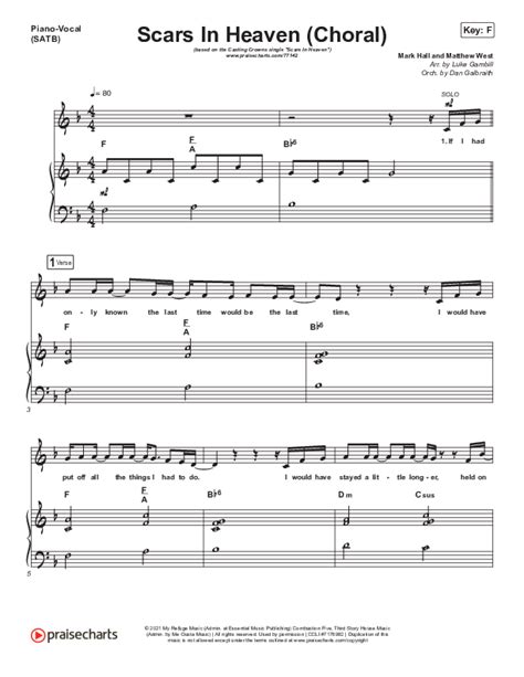 Scars In Heaven (Choral Anthem SATB) Sheet Music PDF (Casting Crowns ...