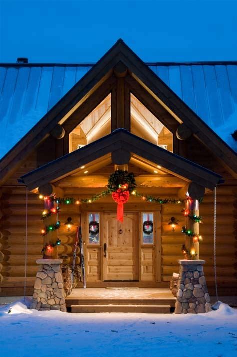 33 Cute Log Cabin Christmas Decorations