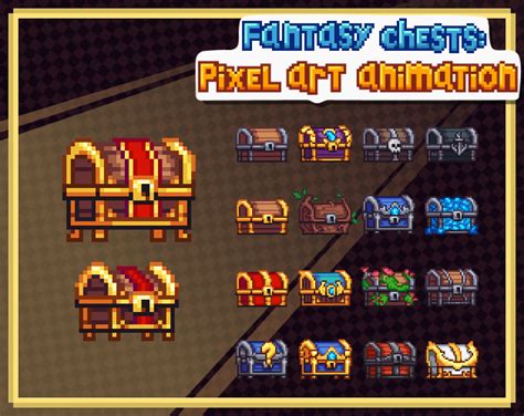 Fantasy Chests: Pixel art Animation by CoffeeGuy