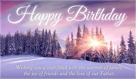 Free Happy Birthday Winter Scene eCard - eMail Free Personalized ...