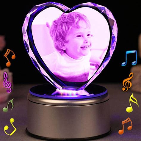 Colorful Crystal Music Night Light with Picture