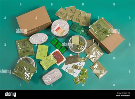 Individual combat rations, Spanish army military food kit, MRE Stock Photo - Alamy