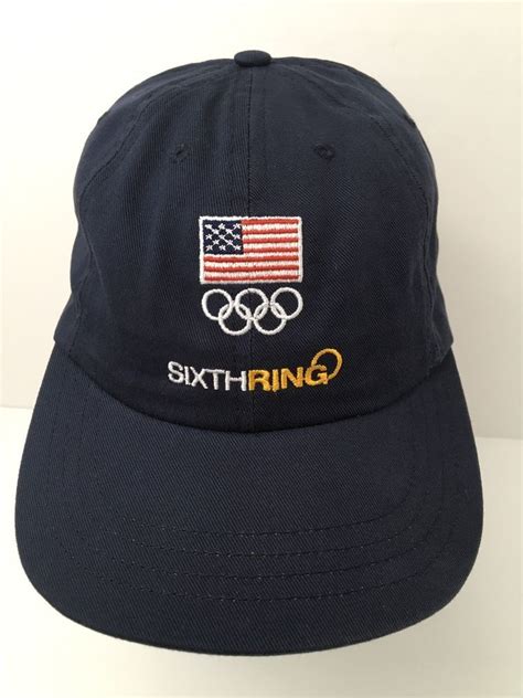 Team USA Olympics Sixth Ring Hat Cap Exclusive Blue Strapback NEW Made In US #TeamUSA # ...