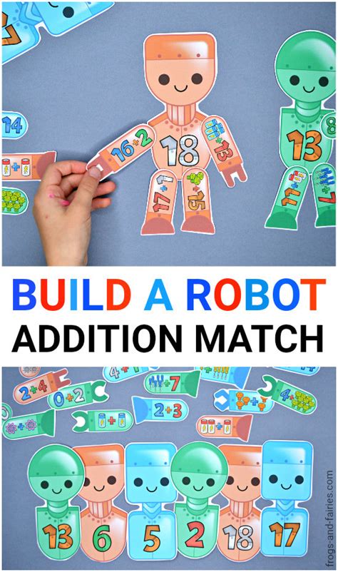 Build a Robot Addition Match – Frogs and Fairies