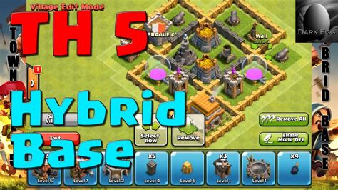 Clash of Clans: Town Hall 5 Hybrid Base (v 5.6) - YouTube