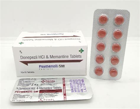 PSYMENZIL 5M Donepezil Hcl Memantine Tablets, For Clinical, Hospital at ...