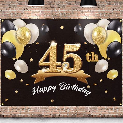 PAKBOOM Happy 45th Birthday Banner Backdrop - 45 India | Ubuy