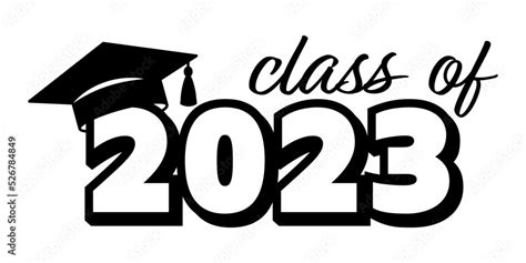 Class of 2023 with graduation cap Stock Vector | Adobe Stock