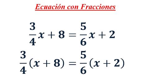 ECUACION CON FRACCIONES - Propiedad distributiva - YouTube