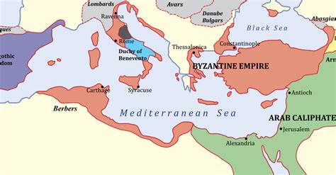 The Byzantine Empire, c. 650 CE. (Illustration) - World History Encyclopedia