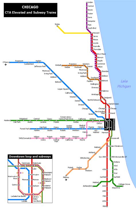 Mappa Metropolitana Chicago