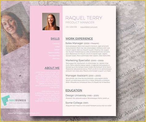 Pink Resume Template Free Of Free Word Resume Template for the La S Pretty In Pink ...