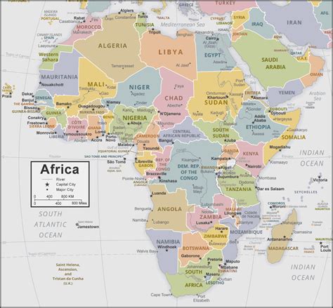 Africa Physical Map 2023