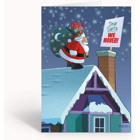 We Moved Funny New Address Holiday Cards - 18 New Address Christmas Cards & 19 Envelopes - Funny ...