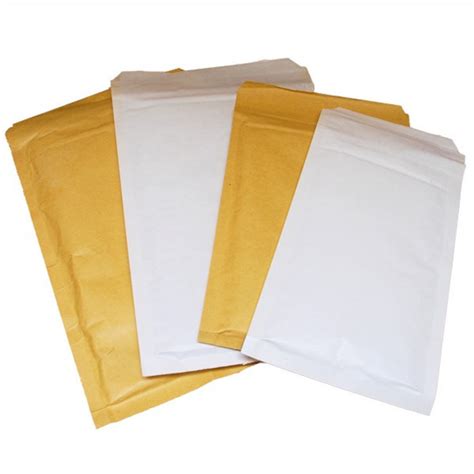 White Disposable Bubble Wrap Lined Envelopes , 10.5" X 16 Size 5 Bubble ...