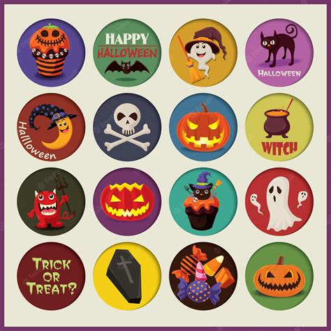 Premium Vector | Vintage Halloween poster design set