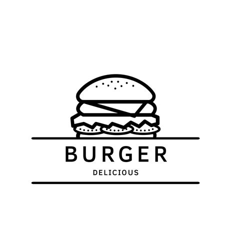 Burger logo with burger image | Продуктовые логотипы, Бургер, Логотип ресторана